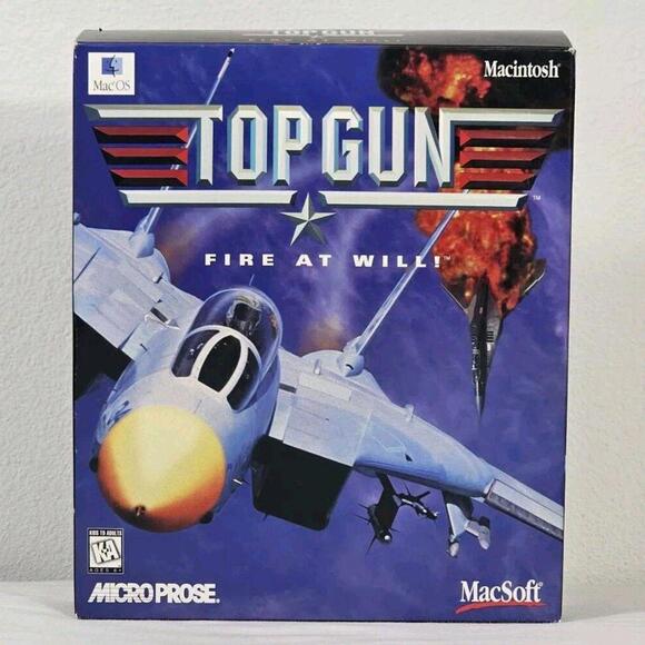 Other - Top Gun Fire at Will Video Game, Original Box, Macintosh 1997
